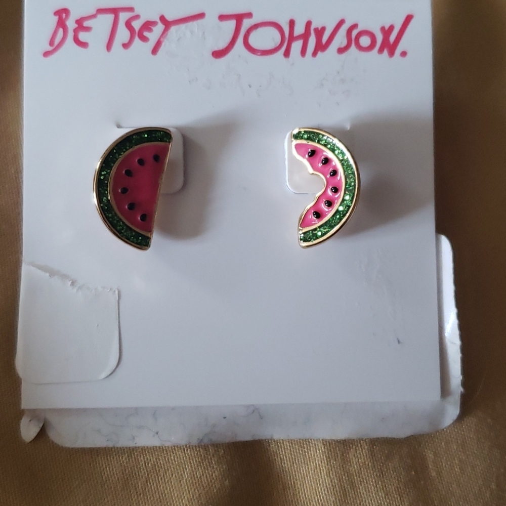 Cute watermelon post earrings